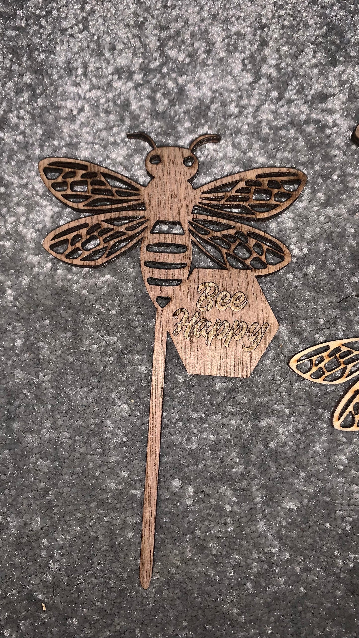 Blumenstecker Biene Bee Happy aus Holz