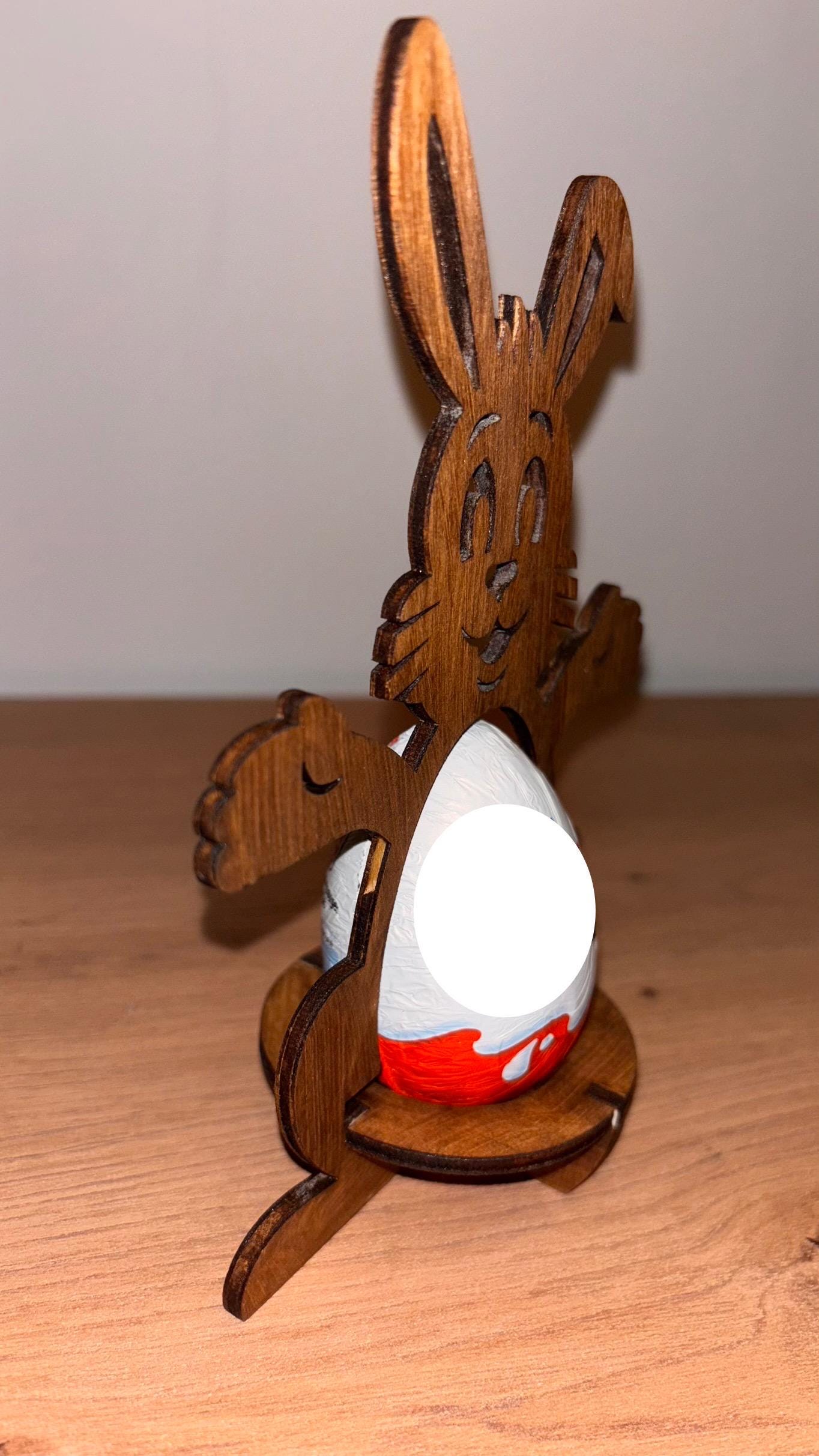 Osterhase aus Holz. Osterdeko Osterhasen Ostern Überraschung für Eier