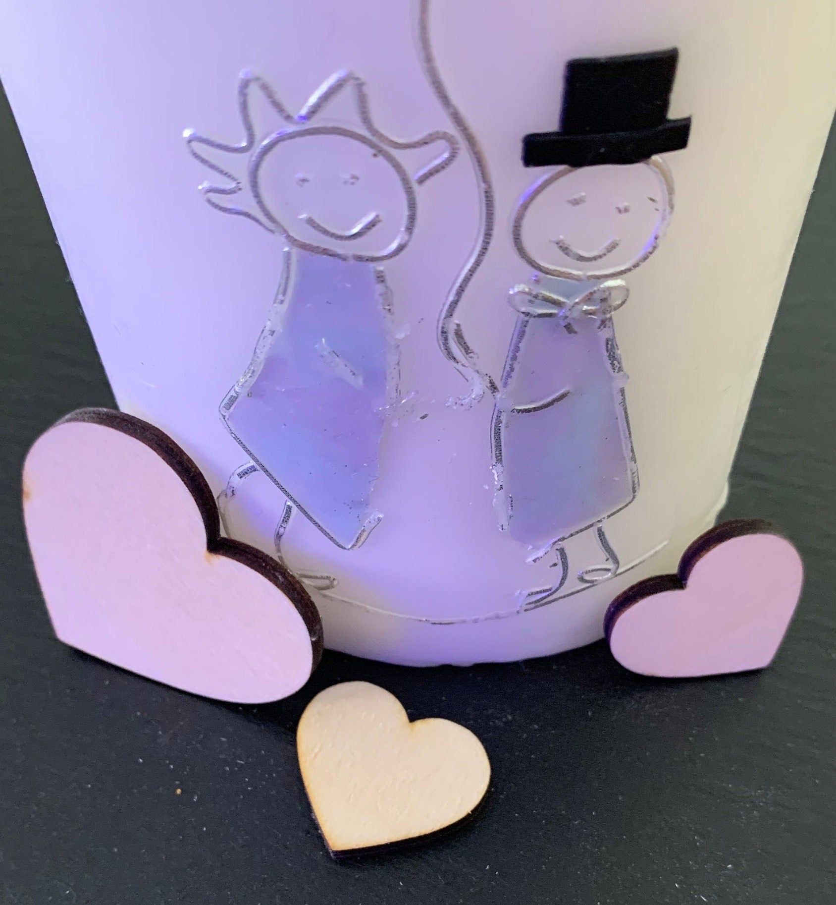 10x Holz Herzen Streudeko Deko Herz