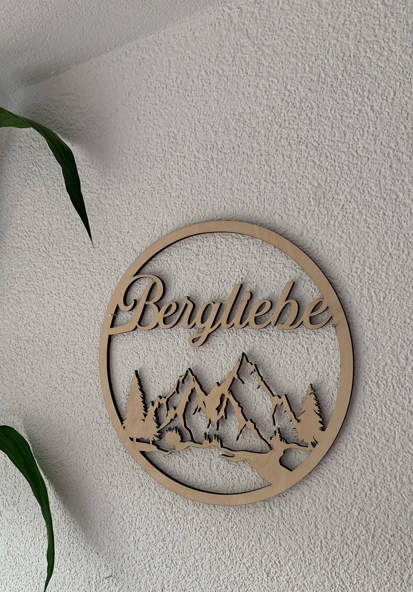 Bergliebe Aufsteller oder Kranz aus Holz oder MDF in schwarz. Vers. Größen