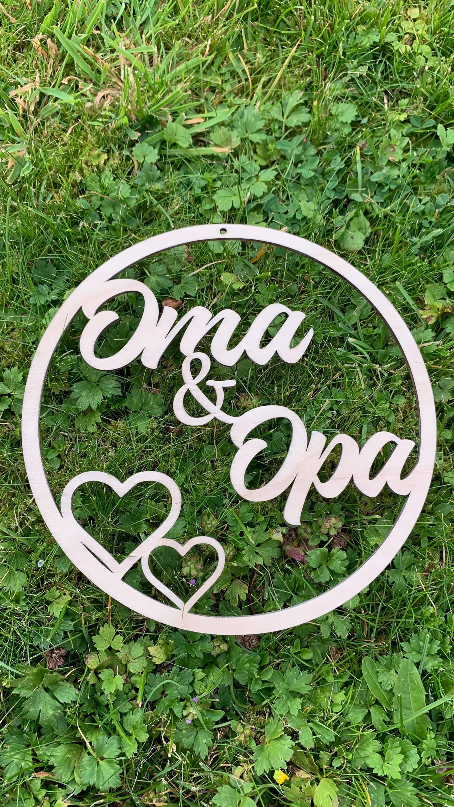 Oma & Opa Schild aus Holz in Verschiedenen Größen. Als Geschenk zur Geburt oder Verkündung der Schwangerschaft.