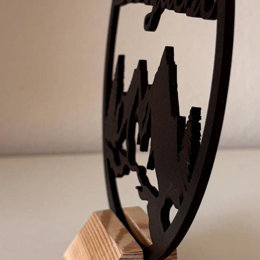 Bergliebe Aufsteller oder Kranz aus Holz oder MDF in schwarz. Vers. Größen